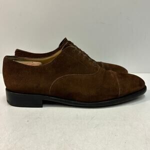 NEW HEELS Morjas The Oxford Snuff Suede Cap Toe Handmade in Spain EUC US 11.5